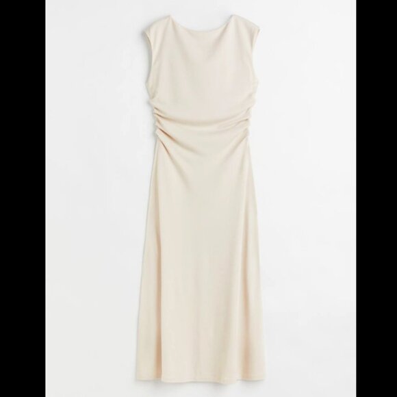 H&M Dresses & Skirts - NWT - H&M - Creme Fitted Tailored Jersey Dress - Size Small